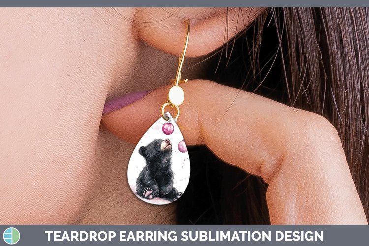 GorgeousPink Christmas Teardrop Earrings design.