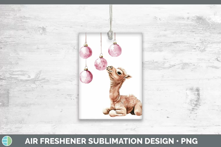 Pink Christmas Camel Air Freshener Sublimation Car Freshener