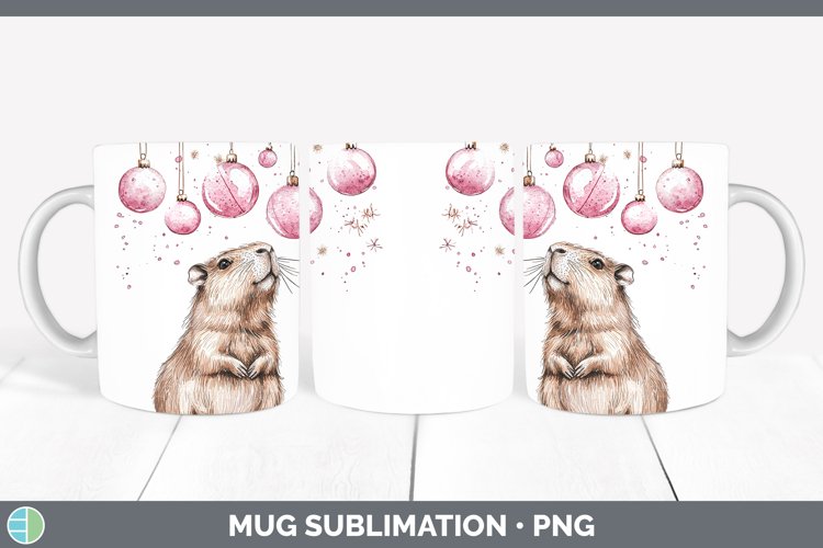 GorgeousPink Christmas Mug Wrap design.