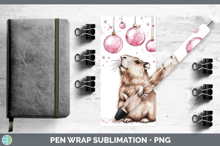 GorgeousPink Christmas Pen Wrap design.