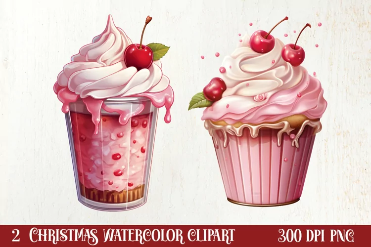 Pink Christmas Coffee Sublimation Clipart, Christmas PNG