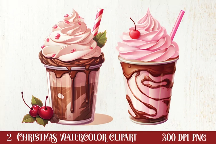 Pink Christmas Coffee Sublimation Clipart, Christmas PNG