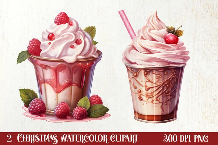 Pink Christmas Coffee Sublimation Clipart, Christmas PNG