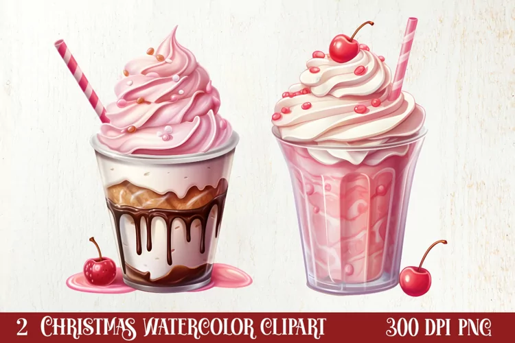 Pink Christmas Coffee Sublimation Clipart, Christmas PNG