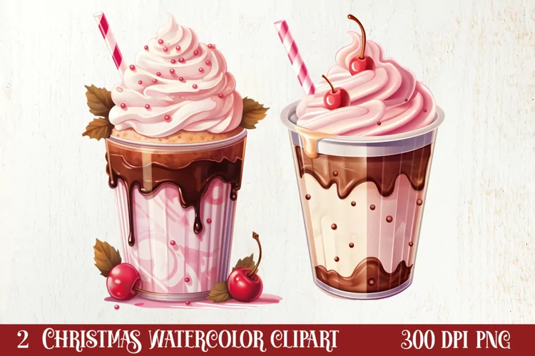 Pink Christmas Coffee Sublimation Clipart, Christmas PNG