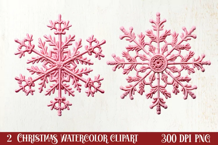 Pink Christmas Crochet Clipart, Christmas PNG