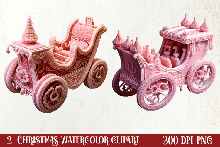 Pink Christmas Crochet Clipart, Christmas PNG