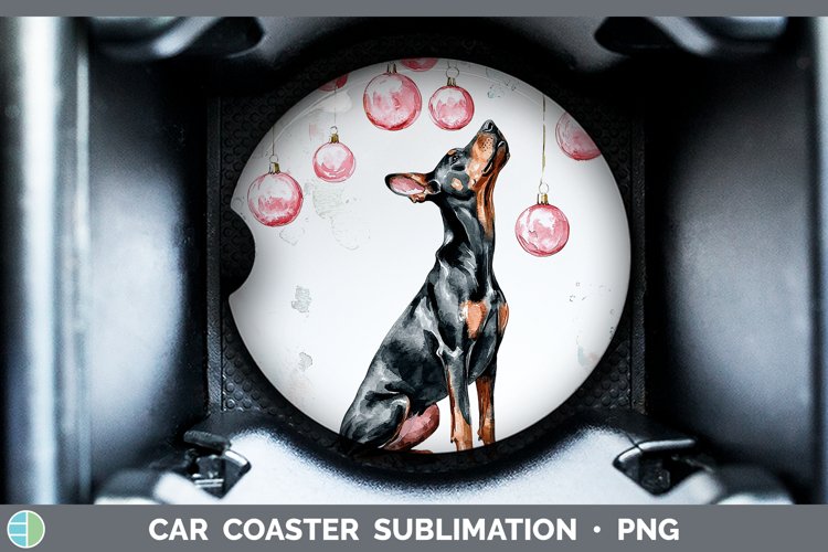 GorgeousPink Christmas Car Coaster design.