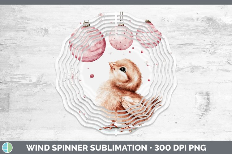 GorgeousPink Christmas Farm Wind Spinner design.