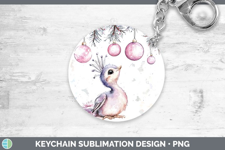 GorgeousPink Christmas Farm Keychain design.