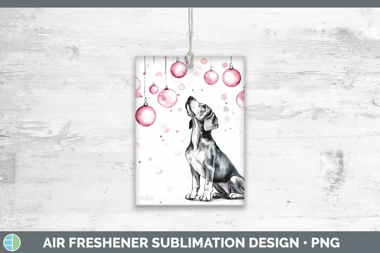 Pink Christmas Great Dane Air Freshener Sublimation Car Fres