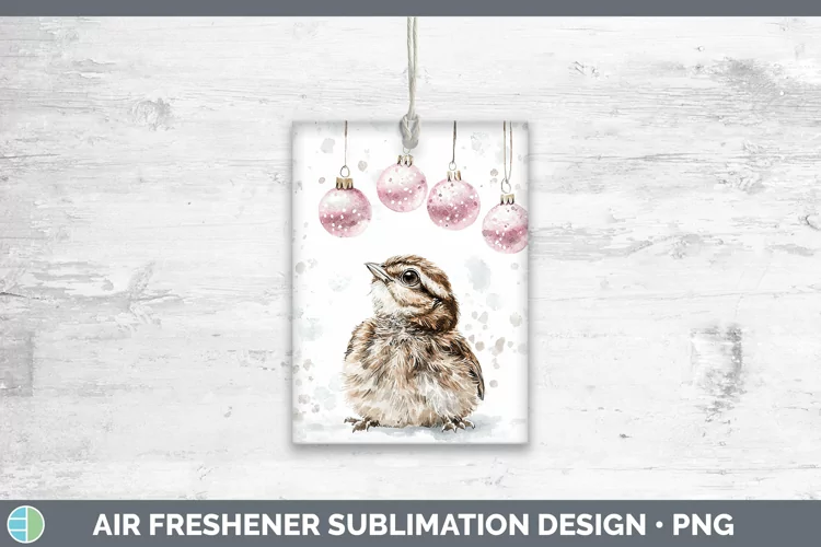 Pink Christmas Grouse Air Freshener Sublimation Car Freshene
