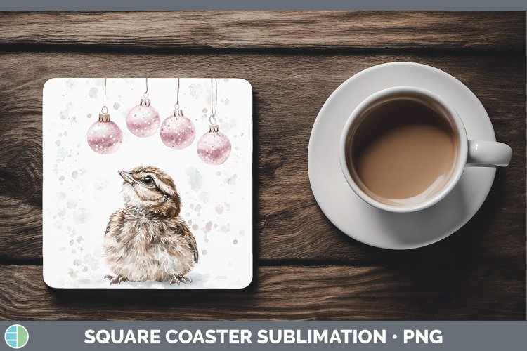 GorgeousPink Christmas Square Coaster design.