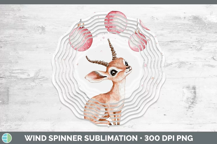 Pink Christmas Impala Wind Spinner Sublimation Spinner Desig