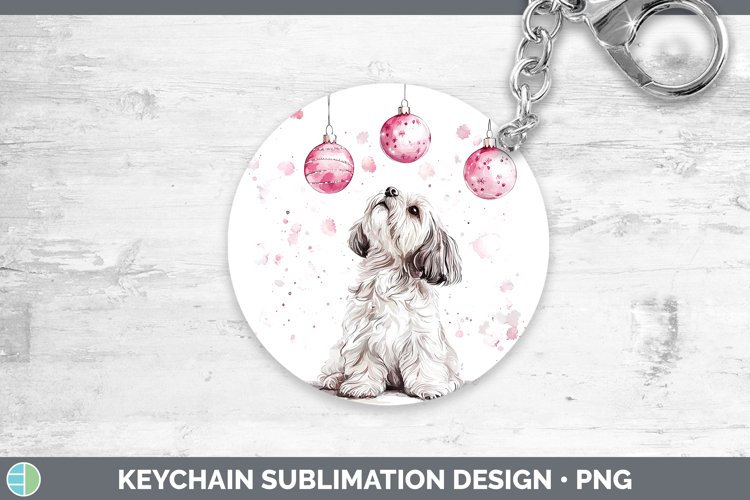 GorgeousPink Christmas Keychain design.