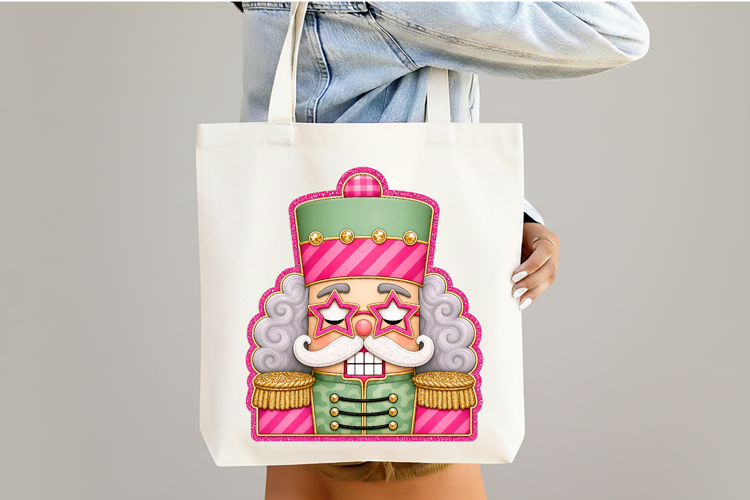 Pink Christmas Nutcracker PNG