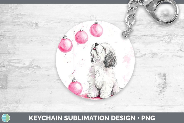 GorgeousPink Christmas Keychain design.