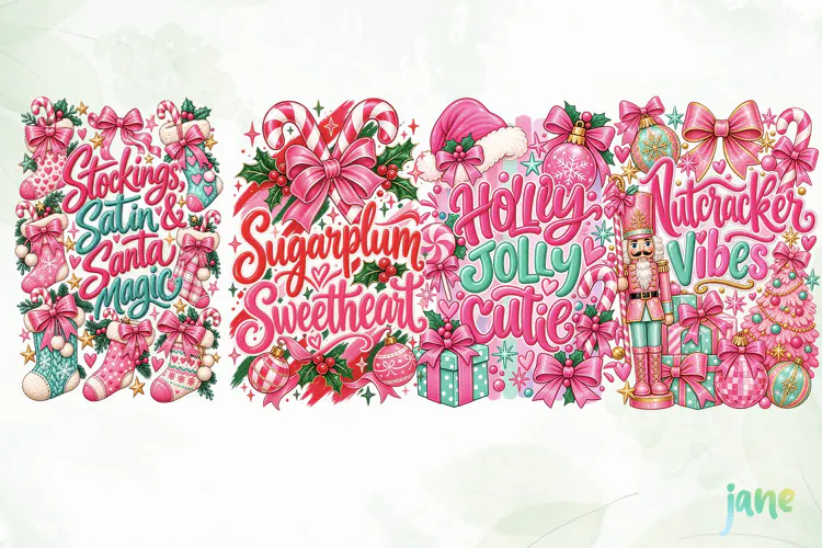Pink Christmas PNG