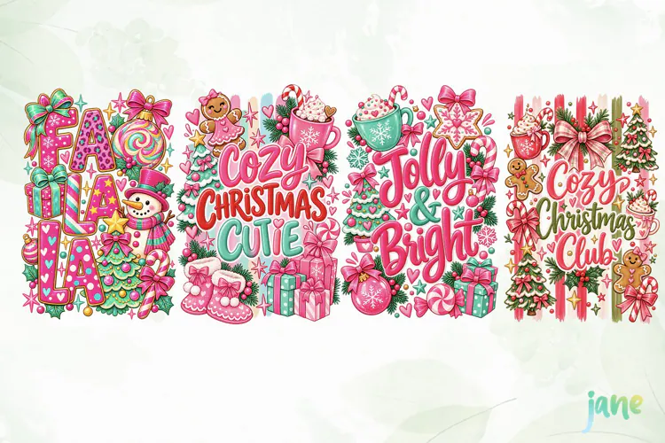 Pink Christmas PNG