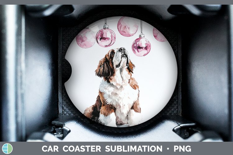 GorgeousPink Christmas Car Coaster design.