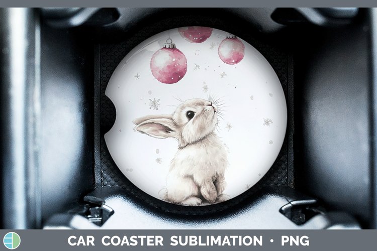 GorgeousPink Christmas Car Coaster design.