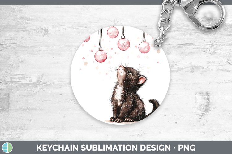 GorgeousPink Christmas Keychain design.