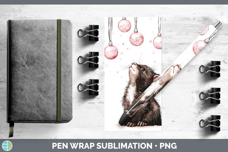 GorgeousPink Christmas Pen Wrap design.
