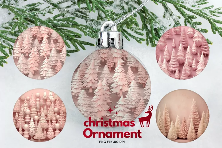 Christmas Ornament 3D Christmas Tree Decorate Sublimation