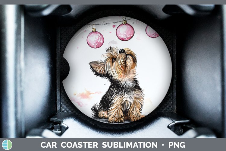 GorgeousPink Christmas Car Coaster design.