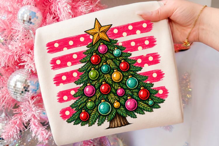 Pink Coquette Christmas Winter Apparel PNG, Ornaments Shirt