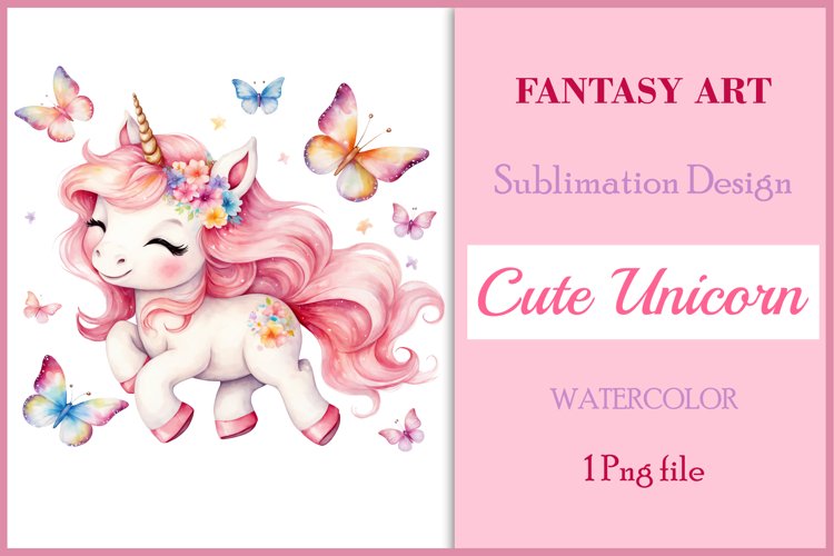 Rainbow Unicorn Clipart Image 4