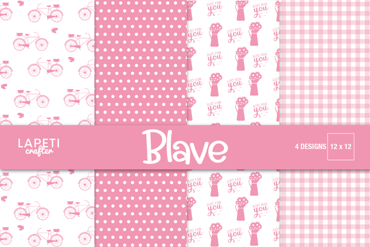 Pink Digital Paper, Feminine Pink Pattern Printable