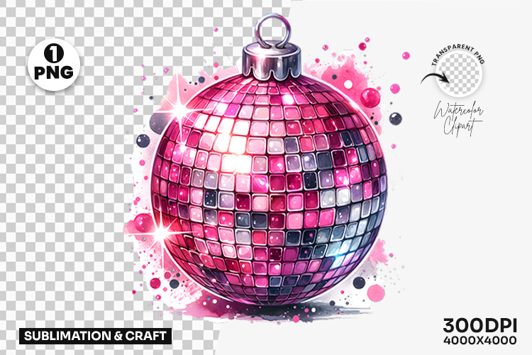 Pink Disco Ball Cowgirl Clipart PNG Sublimation Design