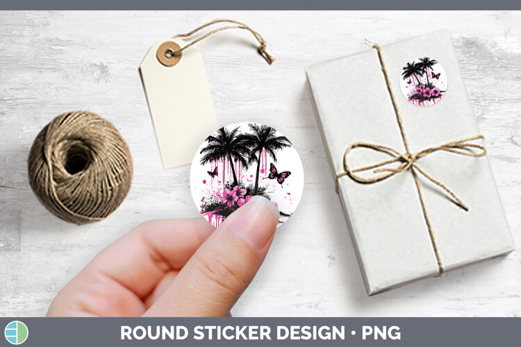 GorgeousPink Drips Stickers design.