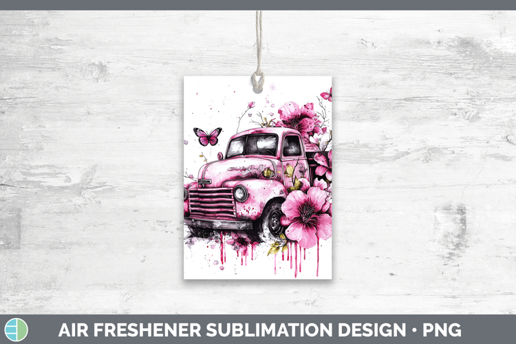 Pink Drips BS02 Vintage Truck Air Freshener Sublimation Car
