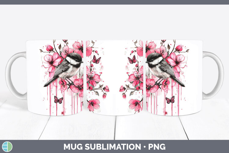 GorgeousPink Drips Mug Wrap design.
