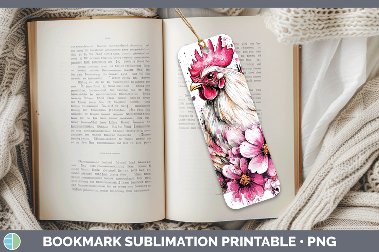 Pink Drips Chicken Bookmark Sublimation Printable Designs