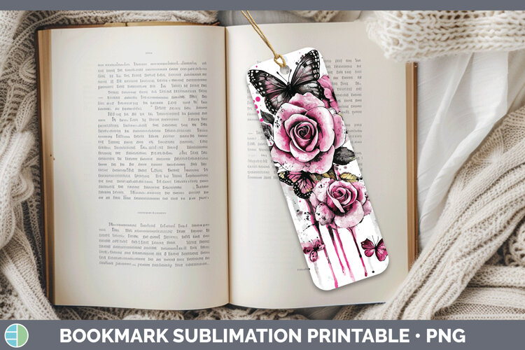 GorgeousPink Drips Bookmark design.