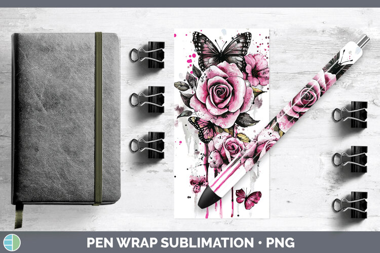 GorgeousPink Drips Pen Wrap design.