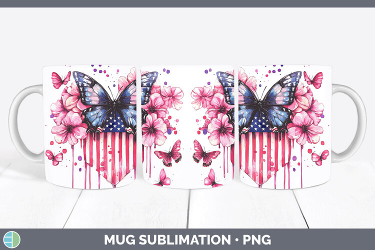 GorgeousPink Drips Mug Wrap design.