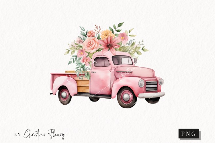 Vintage Truck Clipart Image 19