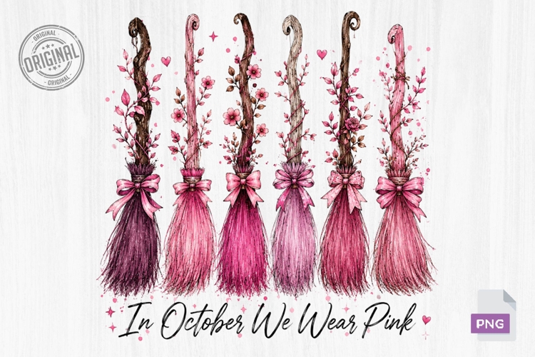 Pink Floral Witch Broom example image 1