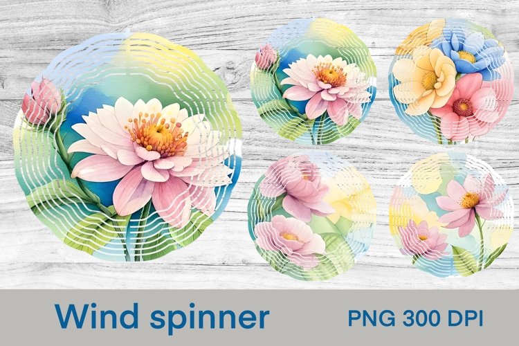 Summer wind spinner sublimation | Pink flower wind spinner
