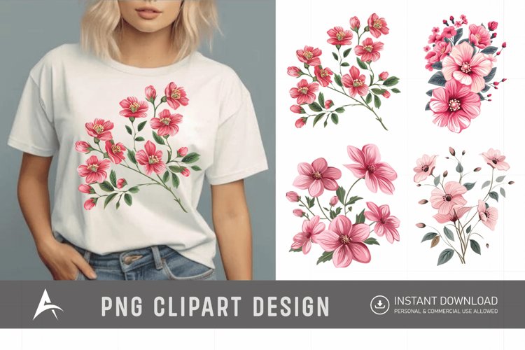 Pink Flowers Png Image 10