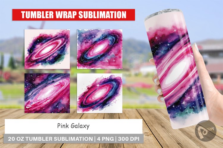 Tumbler Wrap Pink Galaxy