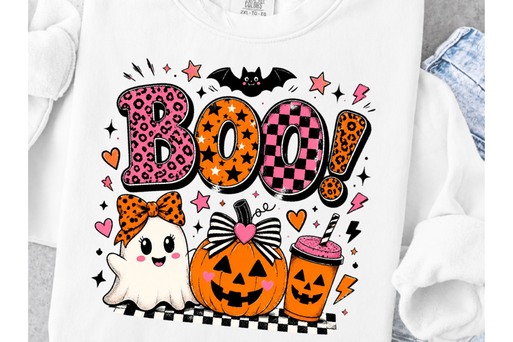 Pink Halloween Ghost Pumpkin PNG
