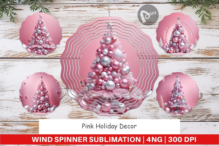Wind Spinner Pink Holiday Decor