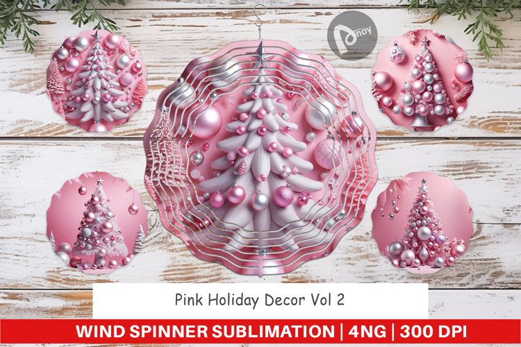 Wind Spinner Pink Holiday Decor