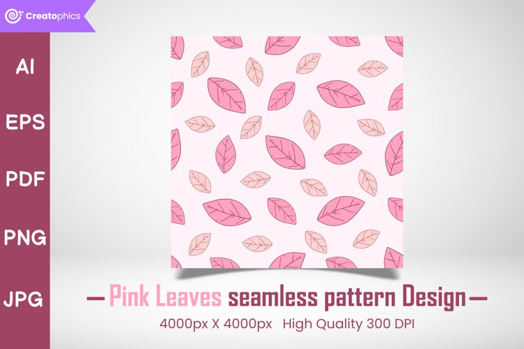 pink leaves digital paper, leaves seamless pattern, leaves digital paper, leaves scrapbook paper,