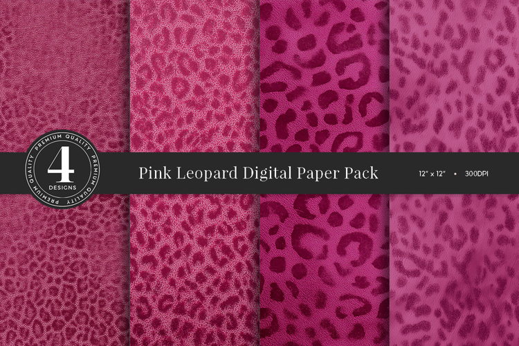 Pink Leopard Texture Digital Paper